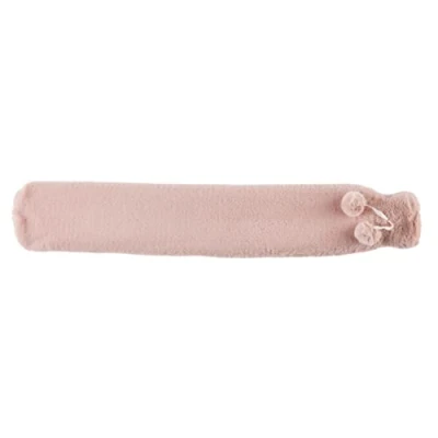 Image of Warmies Hot Water Bottle Pink Fur Fleece Cover, Long Wearable