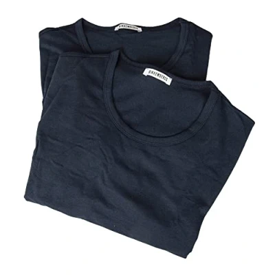 Image of Bikkembergs Men&#039;s T Shirt Pack 2 Shirts Short Sleeve Crew Neck Stretch Cotton Bipack Item BKK1UTS01BI BI, marine, L
