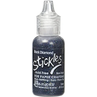 Image of Stickles Glitter Glues Ranger Industries 15123 Stickles, Black Diamond