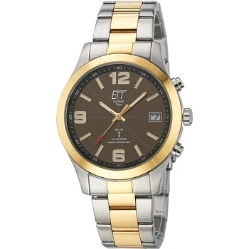 Image of ETT Eco Tech Time EGS 11484 22M Wireless Solar Men&#039;s Watch Analogue with Digital Date Stainless Steel Strap