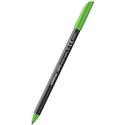 Image of edding 1200 Colour Pen Fine Light Green 1 Round Tip mm Felt for Drawing and Writing School or Mandala