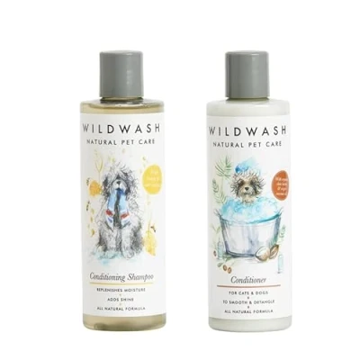 Image of Conditioning Shampoo 250ml and Conditioner for sensitive Skin Set Hydrates Against Dry Flaky With Honey Healthy Strong Hair Helps Detangle Long Haired Dogs Natural