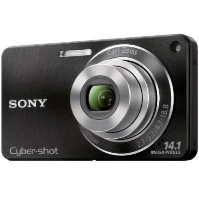 Image of Sony DSCW350B Cyber shot Digital Camera Black (14.1 MP, 4x Optical Zoom) 2.7 inch LCD (Renewed)