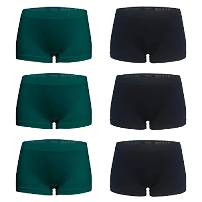 Image of Libella Shorts Womens Seamless Knickers Ladies Boxer Underwear Briefs MultipackBDGR 2XL_3XL 6