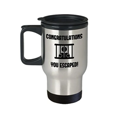 Image of Funny Leaving Gifts for Colleagues Boss Friends Men Women, Retirement Cup Christmas Presents Congratulations Travel Mugs TM0001