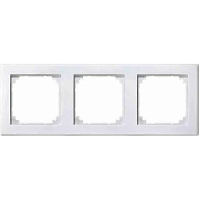 Image of Schneider Electric 484319 M SMART frame, Polar White, 3 fach