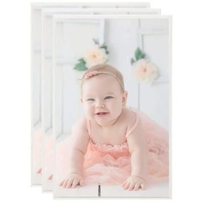 Image of vidaXL Photo Frames Collage 3 pcs for Table Silver 13x18cm MDF