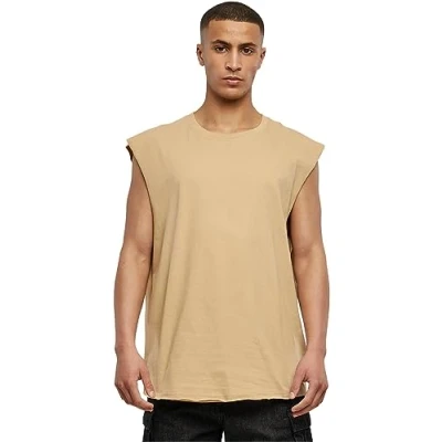Image of Urban Classics OPEN EDGE Sleeveless Top, Men&#039;s, Size: XXL, Unionbeige