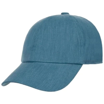 Image of Lipodo Uni Summer Cap Women/Men Linen Baseball Cotton with Peak, Closed Back, Peak Spring One Size Blue