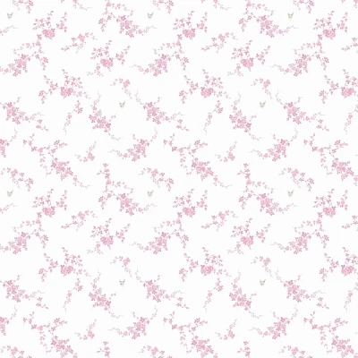 Image of Graham &amp; Brown Shabby Chic by Rachel Ashwell Butterflies Pink Floral Wallpaper
