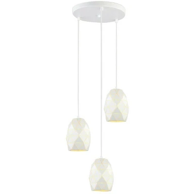 Image of Italux Lighting Modern Hanging Pendant White 3 Light, E27 ITLMDM 3480/3A W