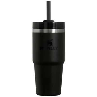 Image of Stanley Quencher H2.0 FlowState Stainless Steel Vacuum Insulated Tumbler with Lid and Straw for Water, Iced Tea or Coffee, Smoothie More, Black 2.0, 14oz