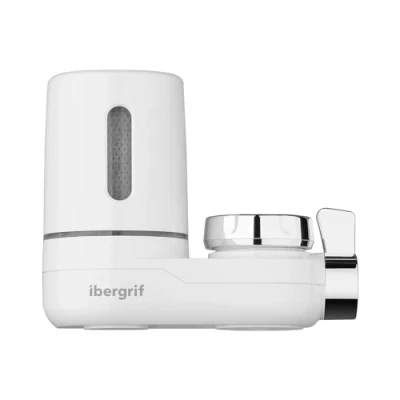 Image of Ibergrif M91007 Water Faucet Filtration System, Tap Filter, Kitchen Purifier, Fits Standard Faucets (1 Filter Included)