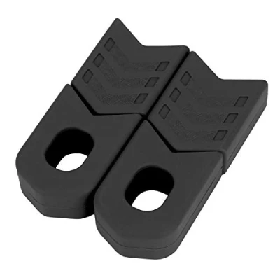 Image of Dilwe Bicycle Crank Protector, Bike Boot Cover Silicone Arm Boots Protectors Protection Crankset Case Cap for Mountain Road (Black)