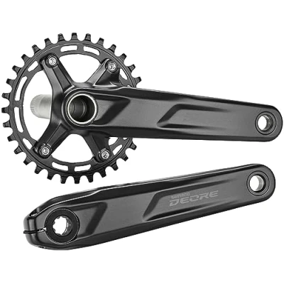 Image of Shimano Deore FC M5100 chainset, 10/11 speed, 52 mm chainline, 32T, 170 mm, Black