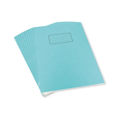 Image of Silvine A4 Exercise Book Plain 75gsm 80 Pages Blue