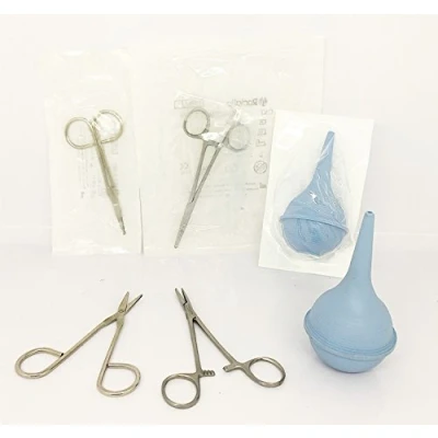 Image of Warwick Whelping Boxes Set Forceps, Scissors &amp; Aspirator 7009