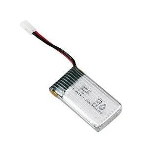Image of YUNIQUE GREEN CLEAN POWER Rechargeable Lipo Battery 3.7V 380mAh Compatible with Hubsan X4, Syma X11, HS170 Ideal for RC Quadcopters, Silver 38X20X7.5 mm 10 gr
