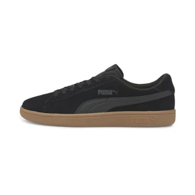 Image of PUMA Unisex Smash V2 Low Top Sneakers, Black Black, 13 UK
