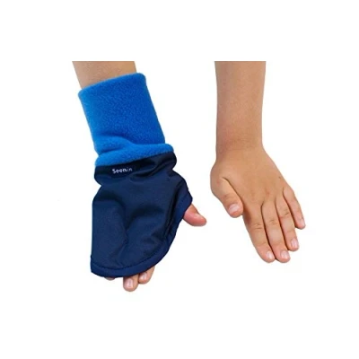 Image of Fingerless Wheelchair Gloves Water Resistant Fleece Mittens For Special Needs or Disabilities (Large)