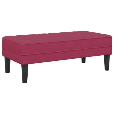 Image of vidaXL Bench Wine Red 113x57x39 cm Velvet