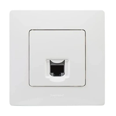 Image of Legrand 396444 Niloé monoblock RJ45 category 5 data socket complete mechanism white