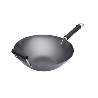 Image of World Of Flavours Oriental 36cm Carbon Steel Non Stick Wok With Phenolic Handle