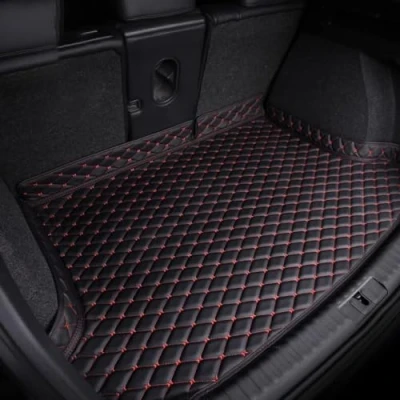 Image of HYXBD Car Leather Boot Liner Mats for Ford C Max 2007 2008 2009 2010 2012 2013 2014 2015 2016, Auto Rear Trunk Mat Anti Slip Waterproof Pad Protector Interior Accessories