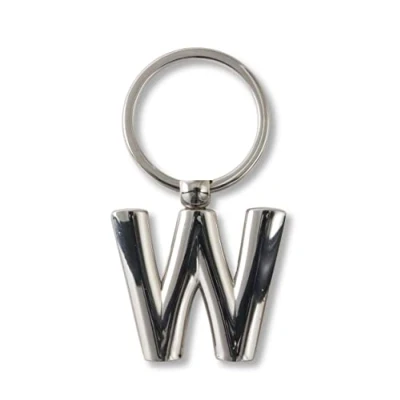 Image of if Metal Personalised Alphabet Letters W Keyring, 7 cm, Silver