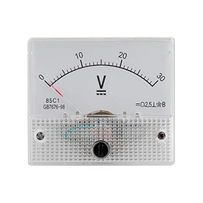 Image of VBESTLIFE Mini Current Analogue Ammeter Voltmeter,Professional Durable 2.5 Accuracy Voltage Analog Voltmeter Panel of the CC 85 C1(DC 0 30V)