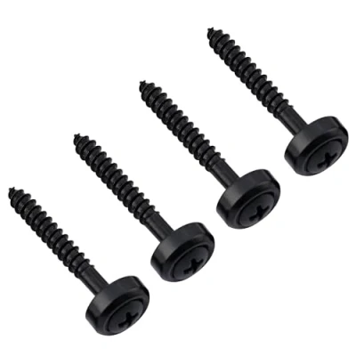 Image of Musiclily Electric Guitar Bass Neck Joint Bushings &amp; Bolts,Black (4 Pieces)