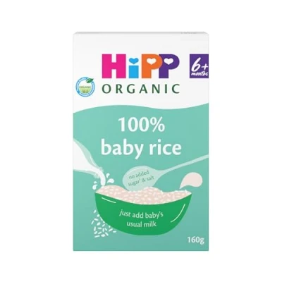 Image of HiPP Organic 100% Baby Rice 6+ Months 160g (Pack of 4)