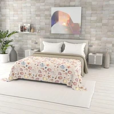 Image of Italian Bed Linen Summer quilt FANTASY, Microfiber, Double 260x270cm, Marea