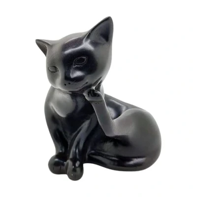 Image of Vie Naturals Resin Figurine, Cat, Multicolor, One Size