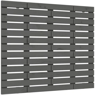 Image of vidaXL Wall Headboard Grey 106x3x91.5 cm Solid Wood Pine