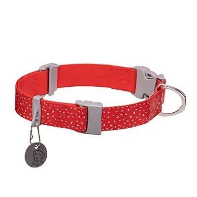 Image of RUFFWEAR Confluence Collar, Waterproof &amp; Odour Resistant Adjustable Dog 20&quot; 26&quot;, Red Sumac