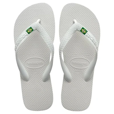 Image of Havaianas Top Brasil, Comfortable, Durable and Lightweight Flip Flops, with Non Slip Sole, Brazilian Flag on the Straps, Adults Unisex
