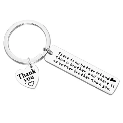 Image of Huwujiu Brother Keyring Gifts Christmas Birthday for There is No Better Friend Than a Valentines Day Fathers Gift from Sister