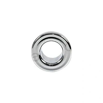 Image of Small Chromed Rosette Rose Collar for Bathroom Sink Basin Overflow 19mm Diameter