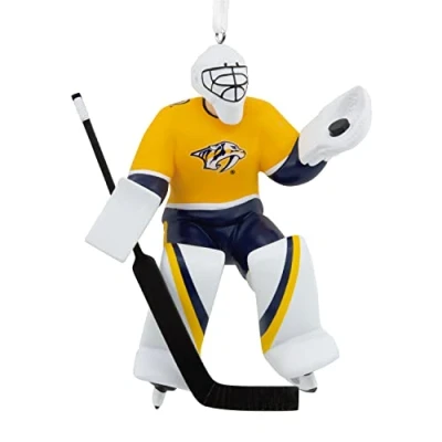 Image of Hallmark NHL Nashville Predators Goalie Christmas Ornament (0001OSL1754)