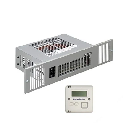 Image of Smiths 2kW Electric Kitchen Plinth Heater SS2EW with Brushed Steel Effect Grille Room size upto 29 cubic metres 5 Years Parts &amp; Labour Warranty