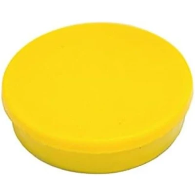 Image of Bi Office 20 mm Round Magnet Yellow [Pack of 10]