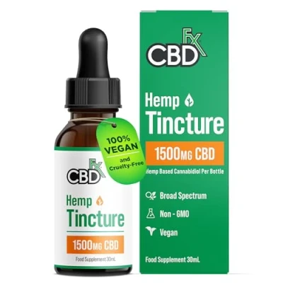Image of CBDfx 1500mg CBD High Strength Oil, Improved Purity, All Natural, Vegan, Non GMO, Broad Spectrum, Blended with MCT No THC, 30ml (30 Days)