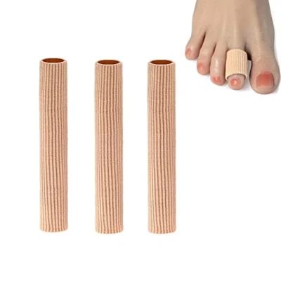 Image of Bessy shop 3pcs Toe Cushion Tube, Cuttable Tube Sleeves Finger Separator Bandage Protector, 3 Sizes