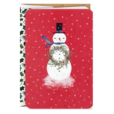 Image of Hallmark Boxed Christmas Cards, Snowman (16 Cards and 17 Envelopes)