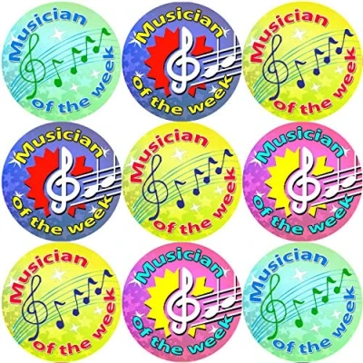 Image of 144 Musician of The Week 30 mm Reward Stickers for School Teachers, Parents and Nursery