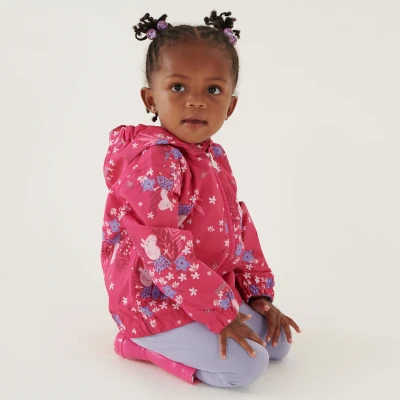 Image of Regatta Kids Water Repellent Peppa Pig Muddy Puddle Waterproof Jacket Pink Fusion, Size: 6 12 Months