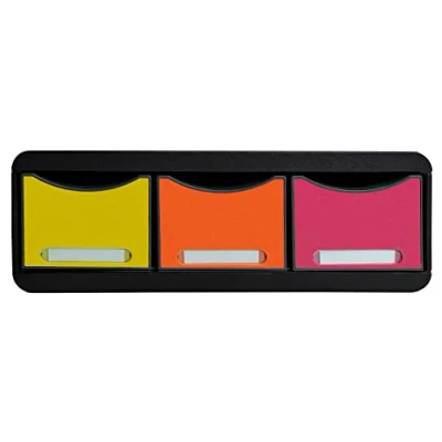 Image of Exacompta Ref 318798D Iderama Collection Toolbox Maxi Drawer Set (3 Drawers) 270 x 355 135mm in Size, Tall Drawers for Storing Small Items Harlequin