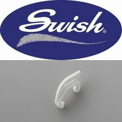 Image of Swish Curtain Track, White, Valance Hooks (Pk 10)