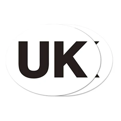Image of Jagowa 2 Pcs UK Magnetic Car Stickers, Oval Self Adhesive Stickers for Cars Vans Trucks